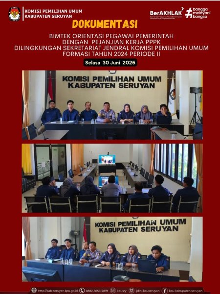Tingkatkan Kapasitas Aparatur, PPPK KPU Seruyan Ikuti Bimtek Orientasi Secara Virtual