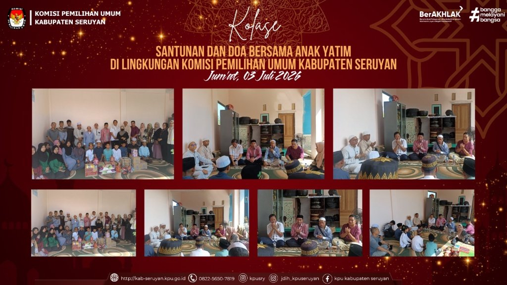 KPU Seruyan Gelar Santunan dan Doa Bersama Anak Yatim di Panti Asuhan Al Mustaghfirin